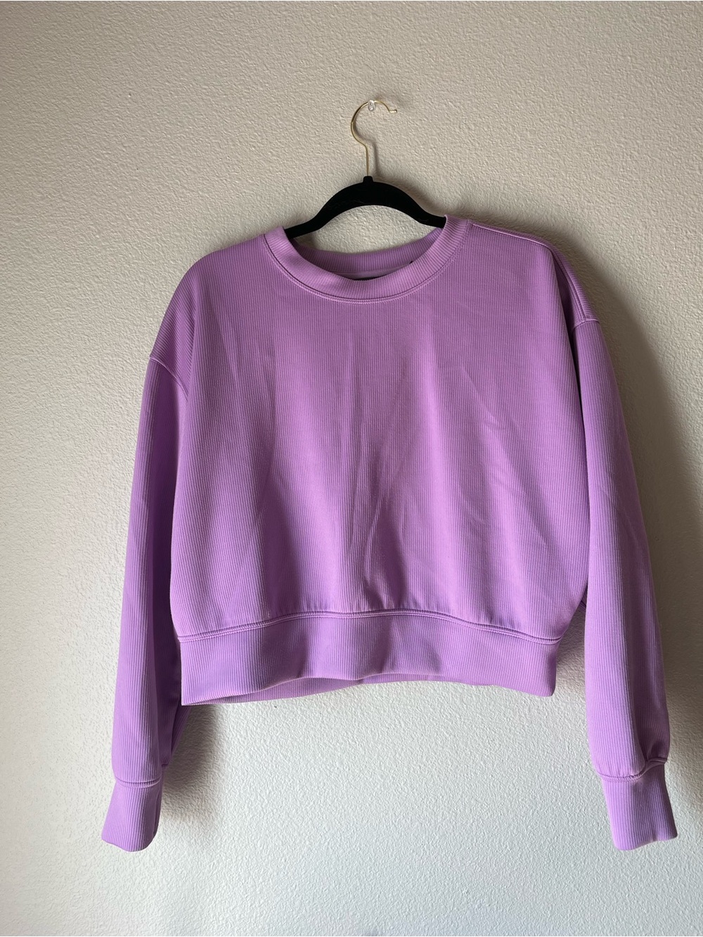 Lilac Cropped Crewneck Sweatshirt